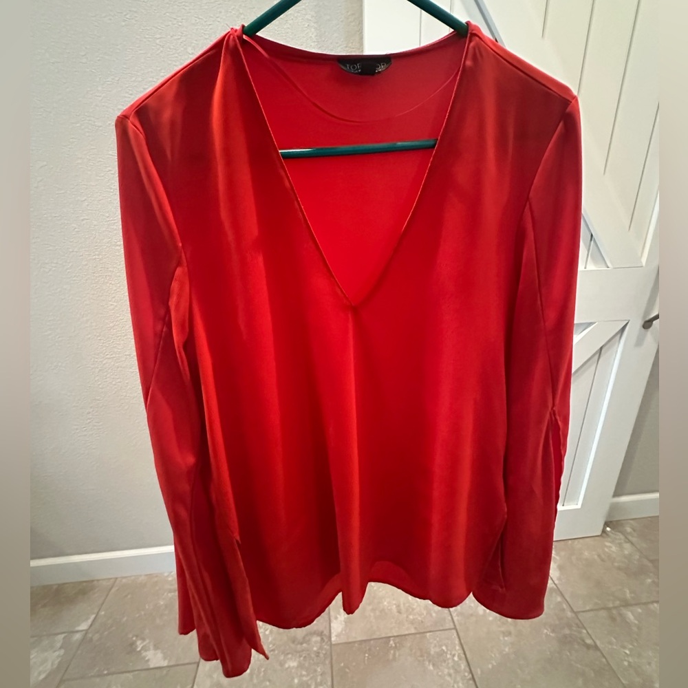 Red/orange Topshop blouse!